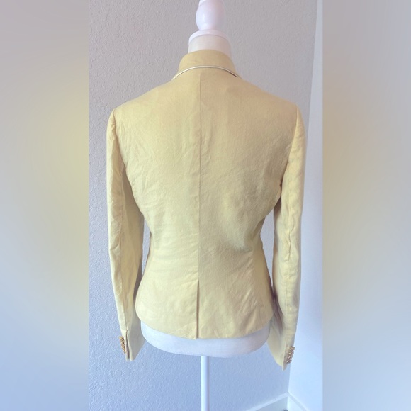 Y2k Preppy Ralph Lauren Rugby Yellow Wool Blazer - Picture 9 of 12
